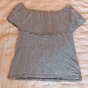 off the shoulder striped top